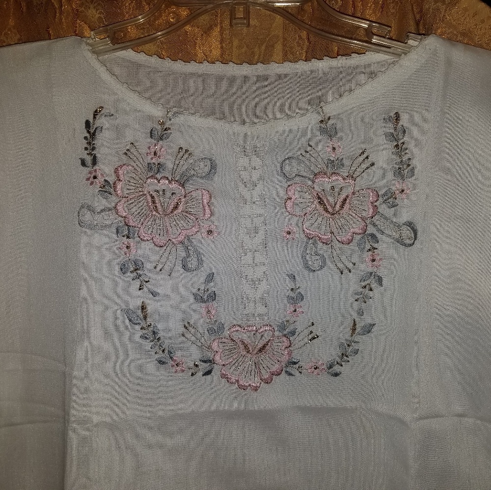 Mexican Pink embroidered Blouse